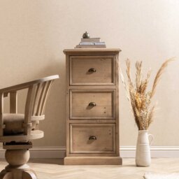 Verberie 3 Drawer Filing Cabinet, Neutral Wood - Barker & Stonehouse - thumbnail 2