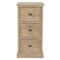 Verberie 3 Drawer Filing Cabinet, Neutral Wood - Barker & Stonehouse - thumbnail 3