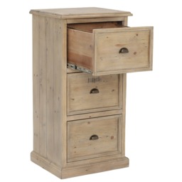 Verberie 3 Drawer Filing Cabinet, Neutral Wood - Barker & Stonehouse - thumbnail 4