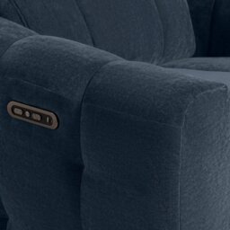 Montgomery Power Recliner Chair & Headrest, Navy Fabric - Barker & Stonehouse - thumbnail 3