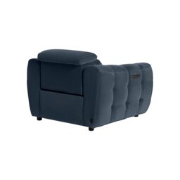 Montgomery Power Recliner Chair & Headrest, Navy Fabric - Barker & Stonehouse - thumbnail 5