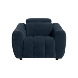 Montgomery Power Recliner Chair & Headrest, Navy Fabric - Barker & Stonehouse - thumbnail 2