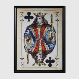Timothy Oulton Cards Konig Clubs Art, Black Wood - Barker & Stonehouse