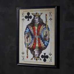Timothy Oulton Cards Konig Clubs Art, Black Wood - Barker & Stonehouse - thumbnail 3