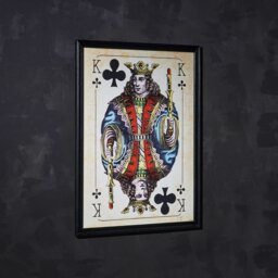 Timothy Oulton Cards Konig Clubs Art, Black Wood - Barker & Stonehouse - thumbnail 4