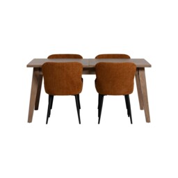 Hancock Ext 160-210cm Din Set with 4 Rivington, Grey Wood - Barker & Stonehouse - thumbnail 2