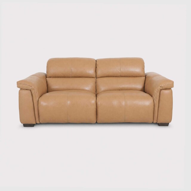 Mortimer 2.5 Seater Power Recliner Sofa, Brown Leather - Barker & Stonehouse - image 1