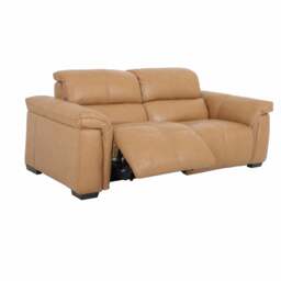 Mortimer 2.5 Seater Power Recliner Sofa, Brown Leather - Barker & Stonehouse - thumbnail 3