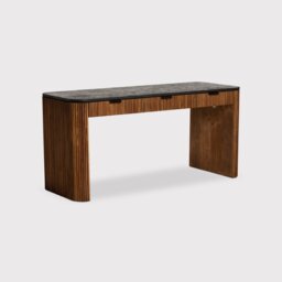 Old Java Trinidad Rectangular Desk, Teak Wood - Barker & Stonehouse - thumbnail 1