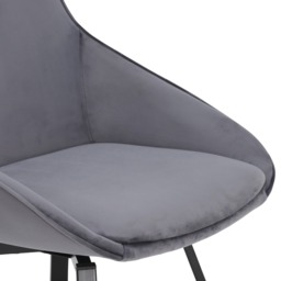 Beckton Leisure Swivel Dining Chair, Grey Velvet - Barker & Stonehouse - thumbnail 6