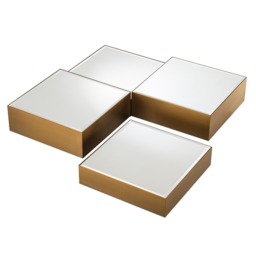 Eichholtz Esposito Coffee Table Set Of 4, Gold Metal - Barker & Stonehouse - thumbnail 3