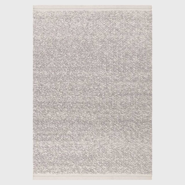Coen 160x230cm Rug Silver, Square Wool Blend - Barker & Stonehouse