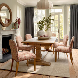 Large Natural Curved Linen Pendant Light, Neutral Fabric - Barker & Stonehouse - thumbnail 4