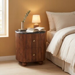 Tigris 2 Drawer Bedside Table, Wood - Barker & Stonehouse - thumbnail 2