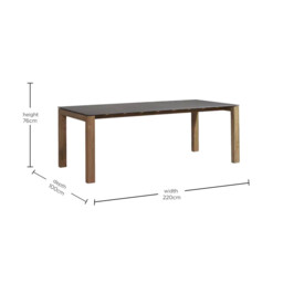Grenada Dining Table 220Cm, Teak, Neutral - Barker & Stonehouse - thumbnail 6