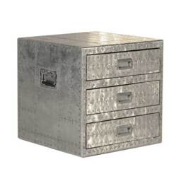 Timothy Oulton Stonyhurst Side Table Large, Silver Metal - Barker & Stonehouse - thumbnail 2