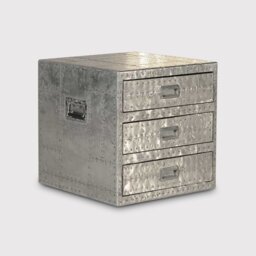 Timothy Oulton Stonyhurst Side Table Large, Silver Metal - Barker & Stonehouse