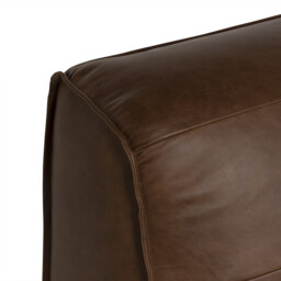 Loma Armless Lounge Chair, Brown Leather - Barker & Stonehouse - thumbnail 4