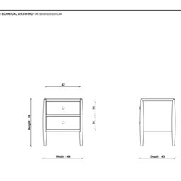 Ercol Winslow 2 Drawer Bedside Chest, Neutral Wood - Barker & Stonehouse - thumbnail 4