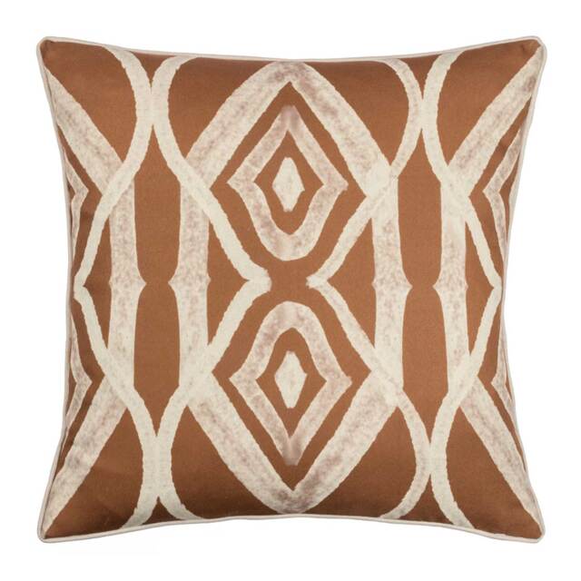 Ikat Amber Cushion, Square, Orange Polyester - Barker & Stonehouse - image 1