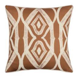 Ikat Amber Cushion, Square, Orange Polyester - Barker & Stonehouse - thumbnail 1