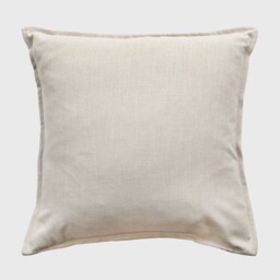 Ivory Border Cushion, Square, Neutral Polyester - Barker & Stonehouse