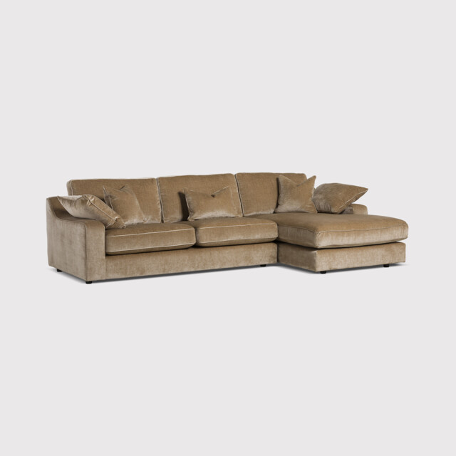 Arundel Large Chaise Rhf-Standard Back Corner Sofa, Neutral Fabric - Barker & Stonehouse - image 1