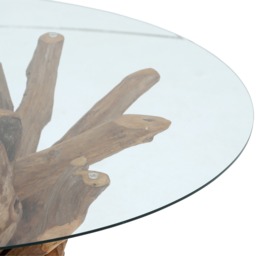 Whinfell Round Dining Table 130cm, Round, Brown Glass - Barker & Stonehouse - thumbnail 3
