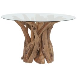 Whinfell Round Dining Table 130cm, Round, Brown Glass - Barker & Stonehouse - thumbnail 5