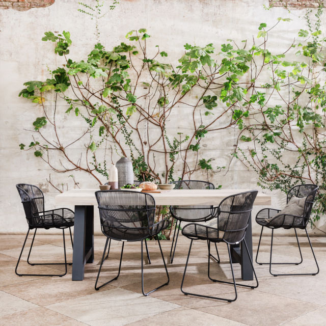 Beach Dining Table 195X95Cm, Teak, Neutral - W195cm - Barker & Stonehouse - image 1