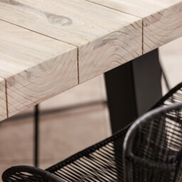 Beach Dining Table 195x95cm, Teak, Neutral - W195cm - Barker & Stonehouse - thumbnail 5