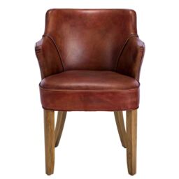 Timothy Oulton Lannister Dining Chair, Brown Leather - Barker & Stonehouse - thumbnail 2