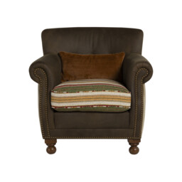 Bertie Armchair, Brown Leather - Barker & Stonehouse - thumbnail 2