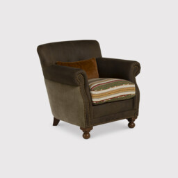 Bertie Armchair, Brown Leather - Barker & Stonehouse