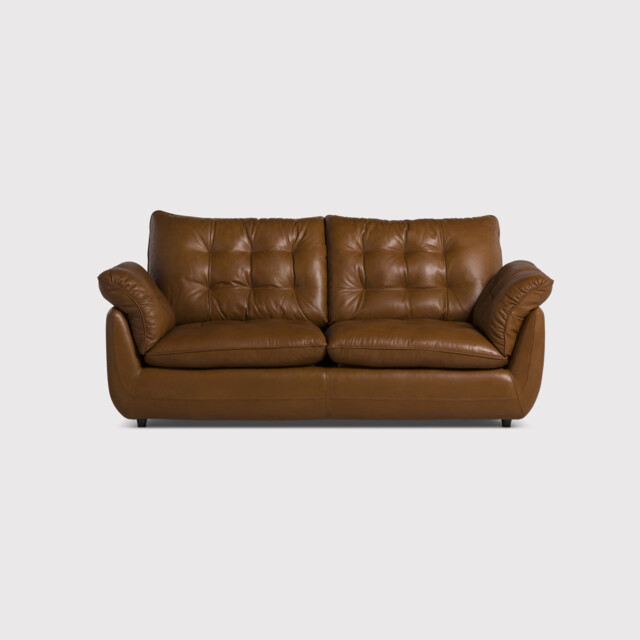 Pelle 2.5 Small Seater Sofa, Brown Leather - Barker & Stonehouse - image 1