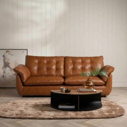 Pelle 2.5 Small Seater Sofa, Brown Leather - Barker & Stonehouse - thumbnail 2