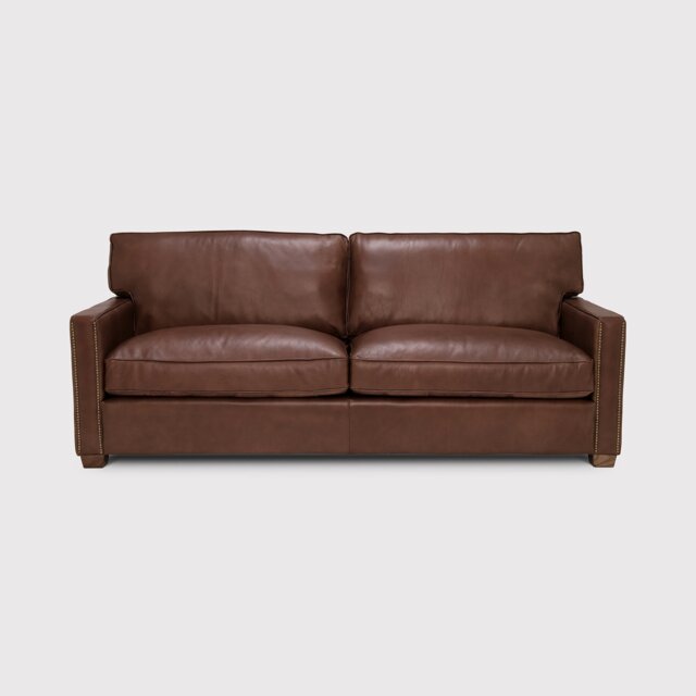 Timothy Oulton Viscount William Sofa 3 Seater, Brown Leather - Barker & Stonehouse - image 1