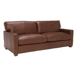 Timothy Oulton Viscount William Sofa 3 Seater, Brown Leather - Barker & Stonehouse - thumbnail 3