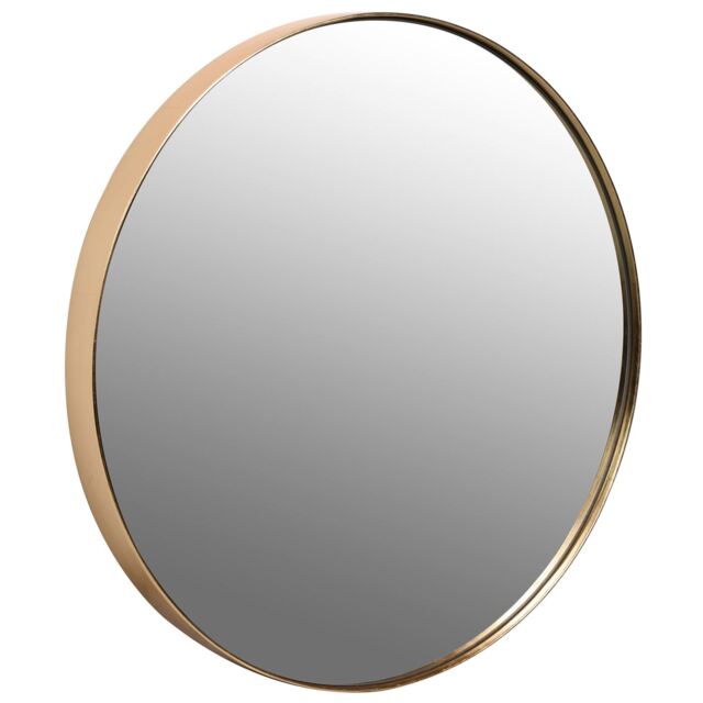 Gold Rim Mirror, Round Metal - Barker & Stonehouse - image 1