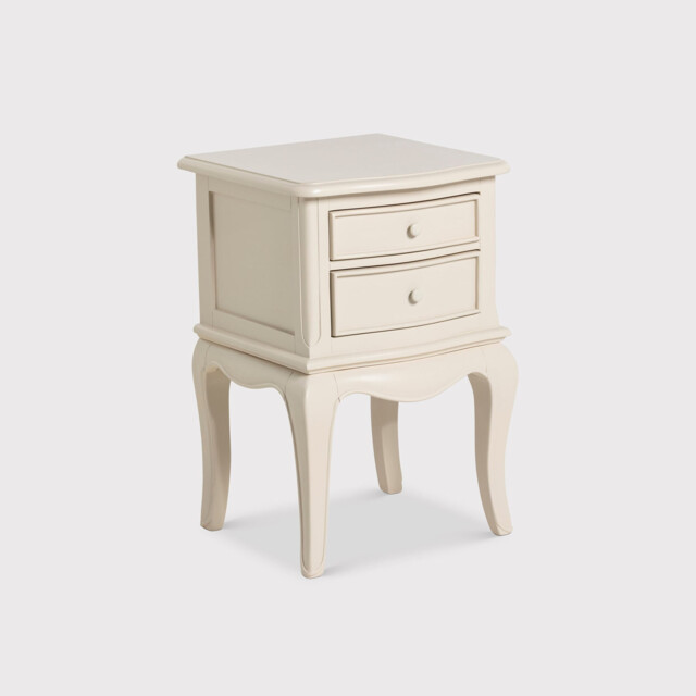 Calista 2 Drawer Bedside Table, White Wood - Barker & Stonehouse - image 1