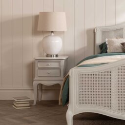 Calista 2 Drawer Bedside Table, White Wood - Barker & Stonehouse - thumbnail 2