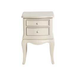 Calista 2 Drawer Bedside Table, White Wood - Barker & Stonehouse - thumbnail 3