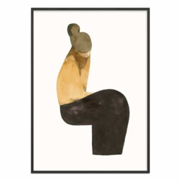 Sitting Woman Xv Framed Print, Square Wood - Barker & Stonehouse