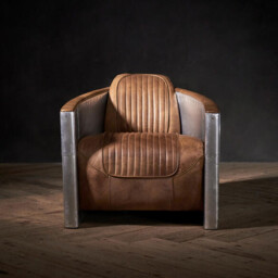Timothy Oulton Aviator Tomcat Armchair, Brown Leather - Barker & Stonehouse - thumbnail 2