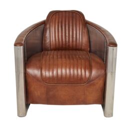Timothy Oulton Aviator Tomcat Armchair, Brown Leather - Barker & Stonehouse - thumbnail 3