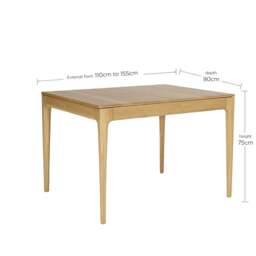 Ercol Romana Small Extending Dining Table, Neutral Oak - Barker & Stonehouse - thumbnail 5