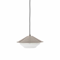 Natural Cone Shaped Pendant Light, Neutral Glass - Barker & Stonehouse
