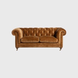 Highgrove 2 Seater Sofa, Gold Fabric - Barker & Stonehouse