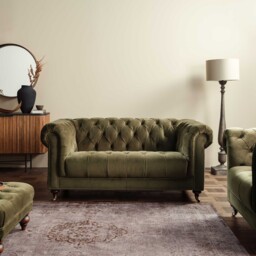 Ullswater 2 Seater Chesterfield Sofa, Green Velvet - Barker & Stonehouse - thumbnail 2