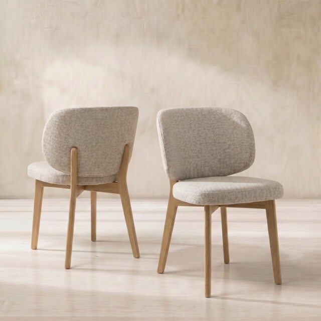 Salla Dining Chair, Neutral Fabric - Barker & Stonehouse - image 1